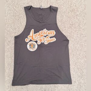 Men's Gray Graphic Tank Top American Top Team Gym Tank UFC MMA
